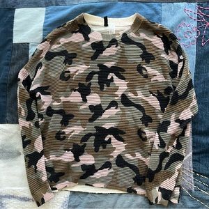 Camo cozy sweater